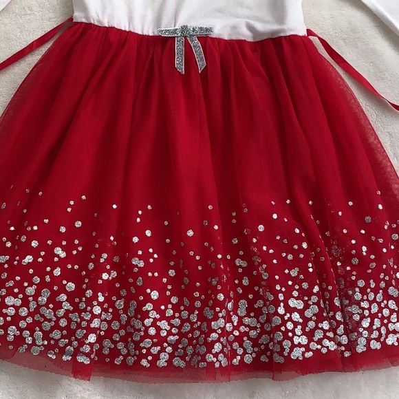 Pinky Los Angeles 7 Red & White Tulle Dress GUC Sparkle - Picture 3 of 12
